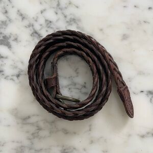 Woven leather belt
